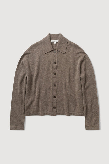 Assembly Label | Wool Cashmere Knit Cardi - Sable