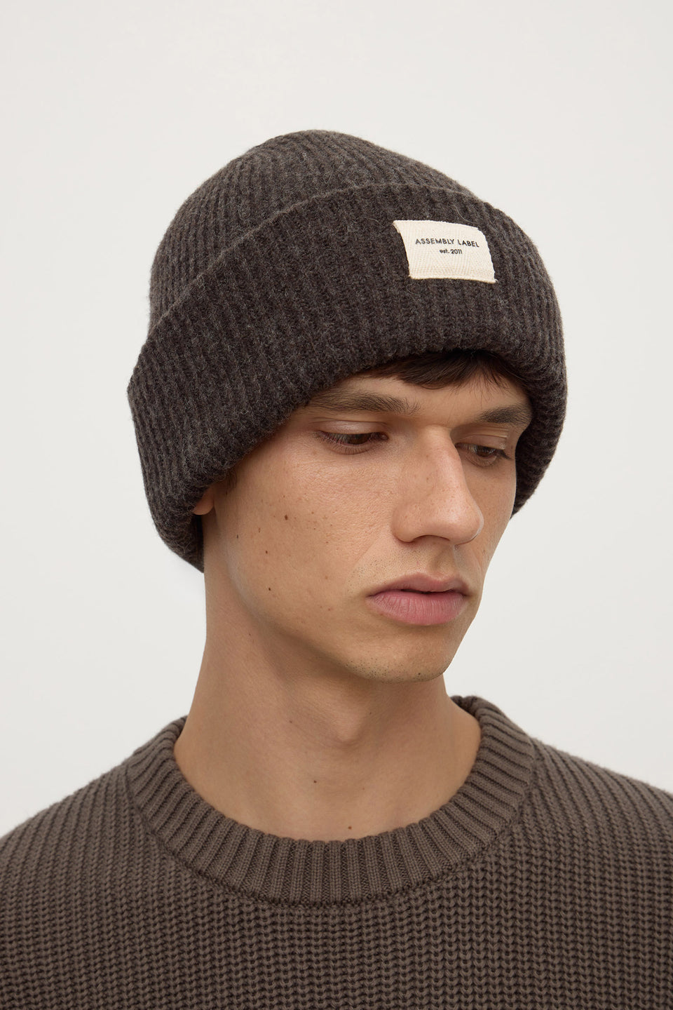 Assembly Label | Wool Rib Beanie - Ganache