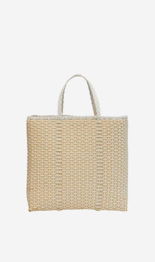 Palorosa | Medium Trama Tote Basket - White/Cream