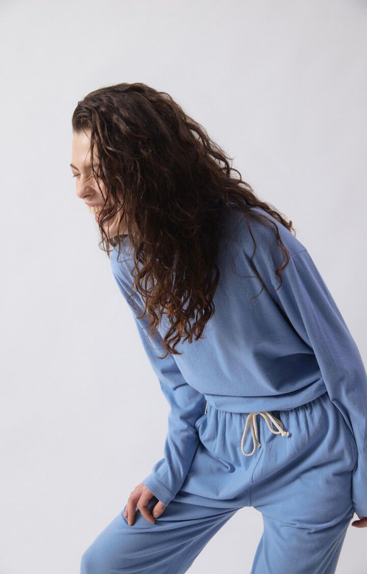 American Vintage | Ypawood 02 Long Sleeve T.Shirt - Blue Melange