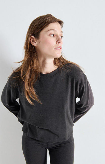 American Vintage | Ypawood 02 Long Sleeve T.Shirt - Carbon Melange