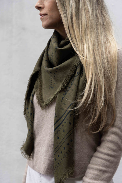 Dark Hampton | The Yorke Wool Silk Scarf