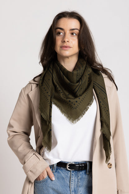 Dark Hampton | The Yorke Wool Silk Scarf
