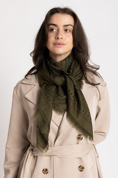 Dark Hampton | The Yorke Wool Silk Scarf