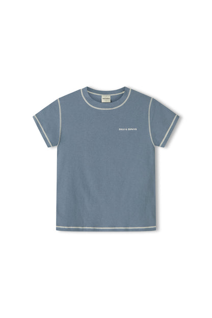 Zulu & Zephyr | Contrast T.Shirt - Denim Blue