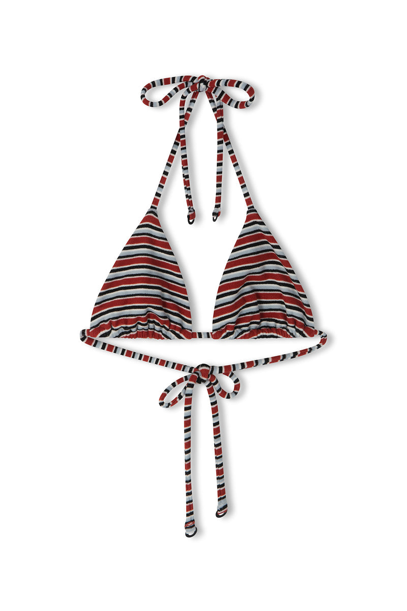Zulu & Zephyr | Towelling Tie Triangle Top - Bold Stripe