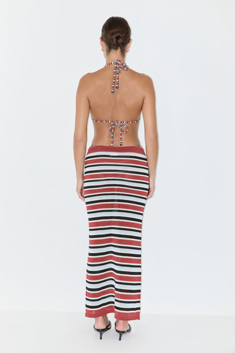 Zulu & Zephyr | Towelling Tie Triangle Top - Bold Stripe