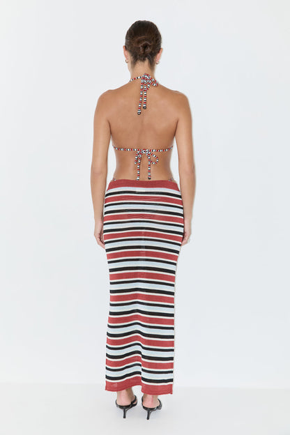 Zulu & Zephyr | Towelling Tie Triangle Top - Bold Stripe