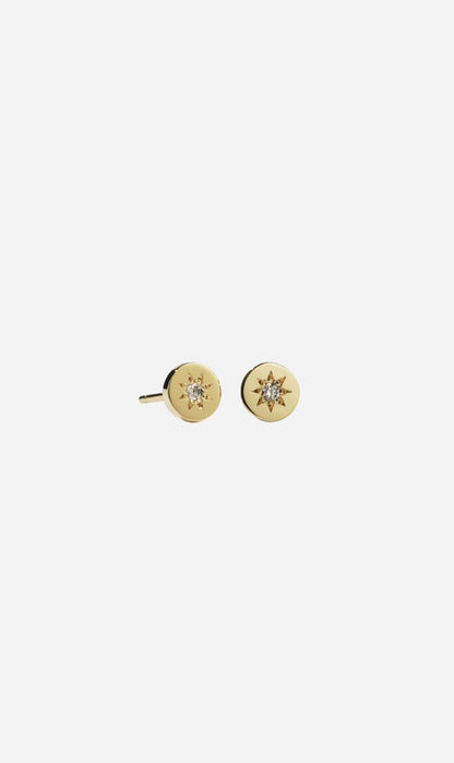 Meadowlark | Lulu Stud Earrings - Gold/White Diamond