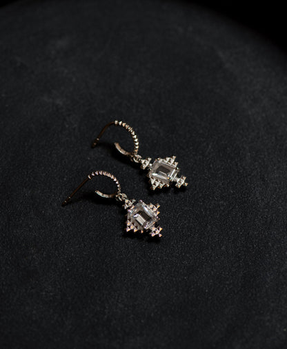Zoe & Morgan | Reya Earrings - Silver/White Topaz