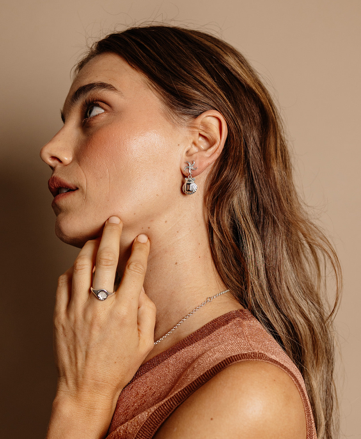 Zoe & Morgan | Alara Earrings - Silver Smokey Quartz