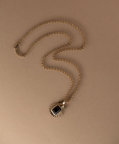 Zoe & Morgan | Alara Necklace - Gold Smokey Quartz