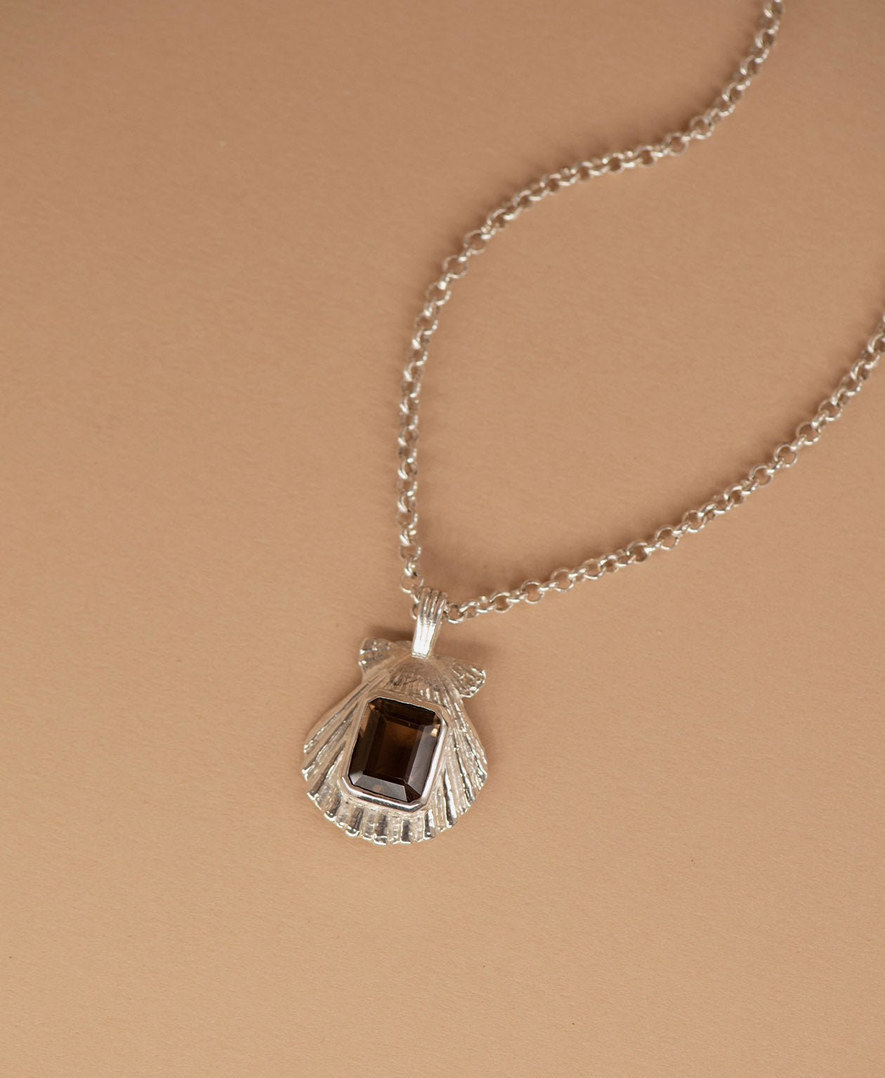 Zoe & Morgan | Alara Necklace - Silver Smokey Quartz