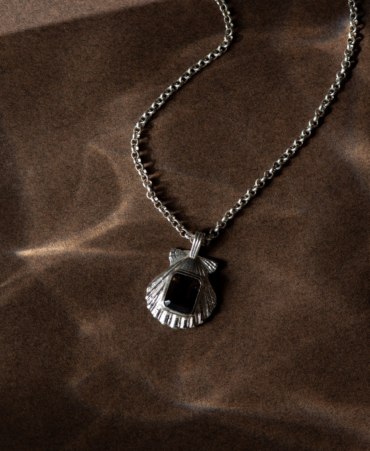 Zoe & Morgan | Alara Necklace - Silver Smokey Quartz