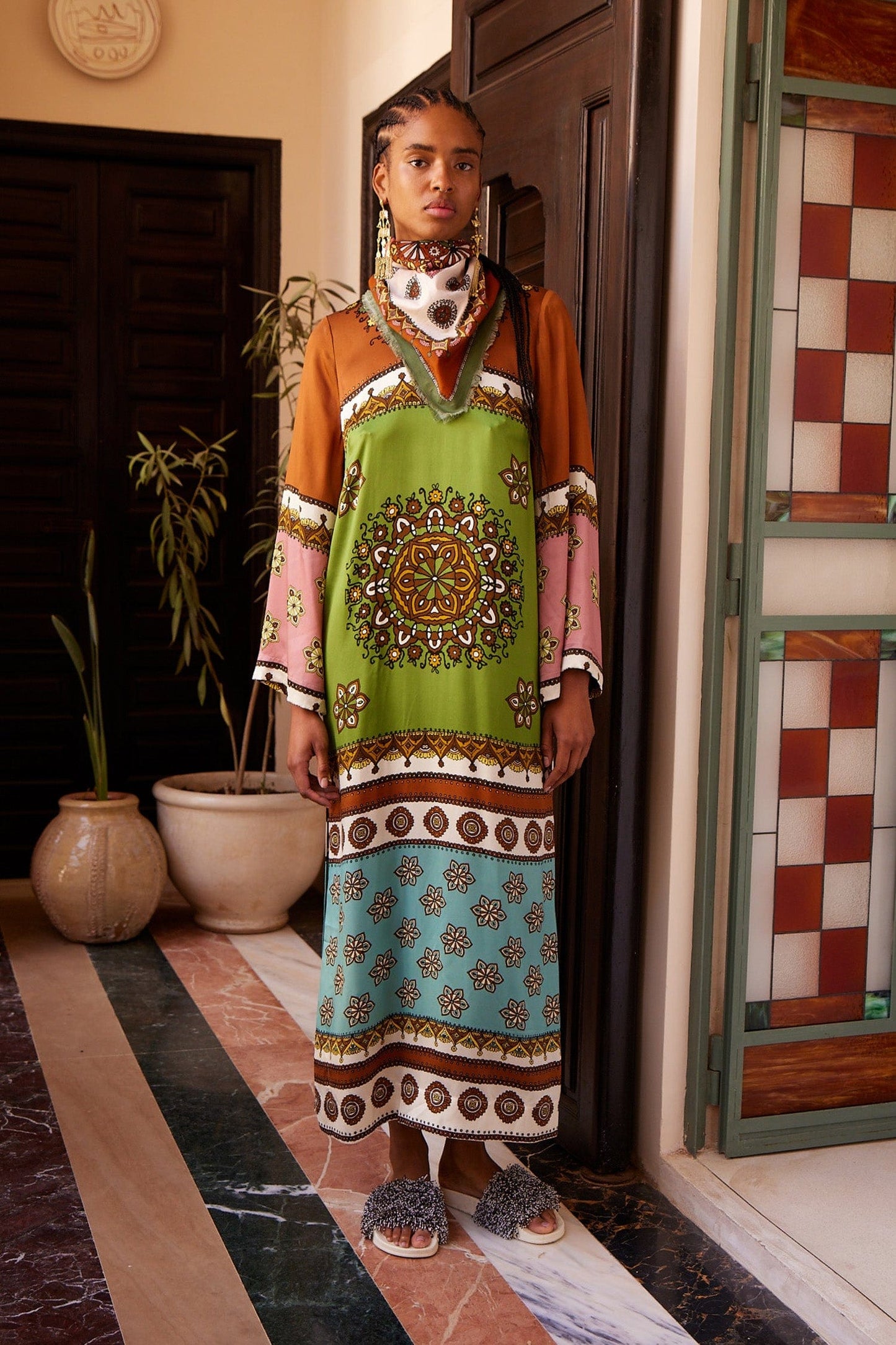 Alemais | Contina Silk Midi Dress - Multi