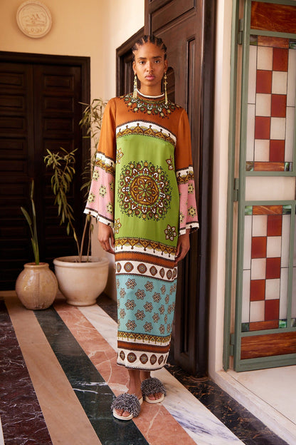 Alemais | Contina Silk Midi Dress - Multi