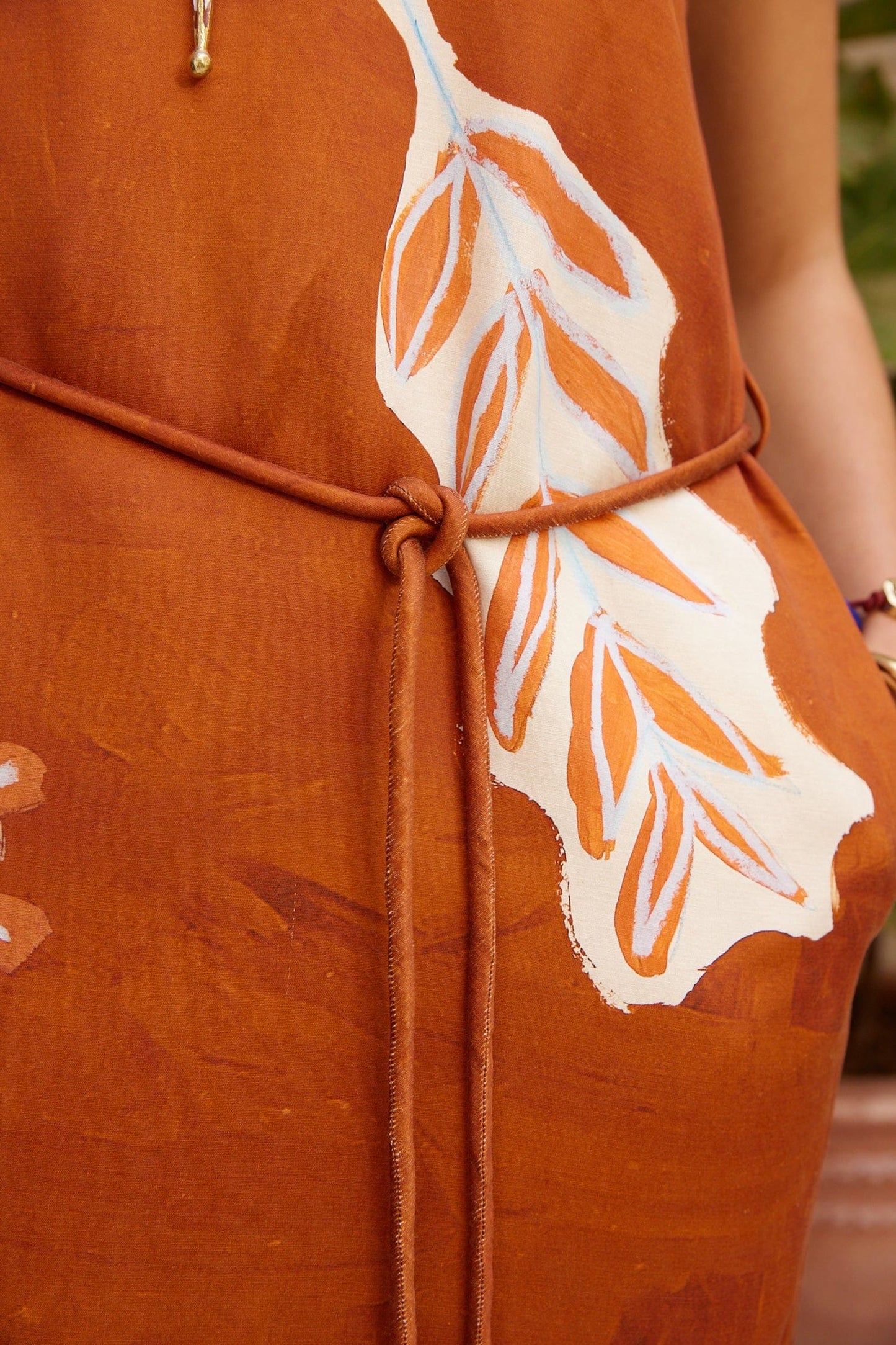 Alemais | Soleil D'Amour Silk Midi Dress - Rust