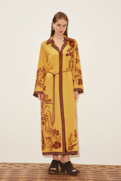 Alemais | Banana Blossom Silk Shirt Dress