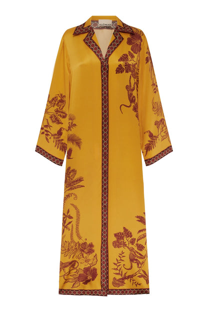 Alemais | Banana Blossom Silk Shirt Dress