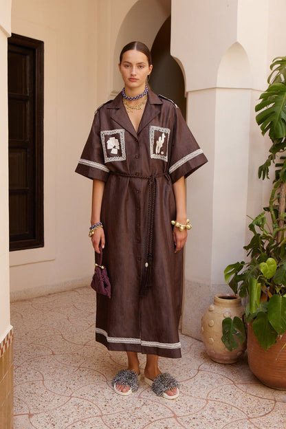 Alemais | Leandra Corded Relaxed Shirtdress