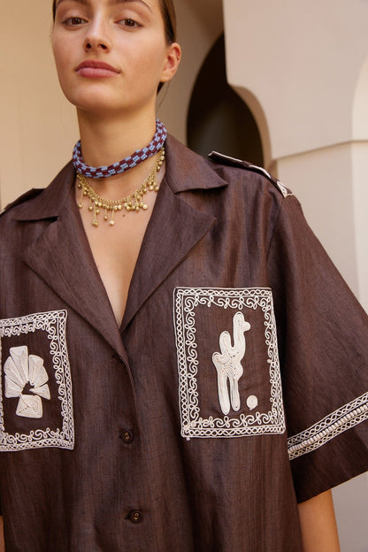 Alemais | Leandra Corded Relaxed Shirtdress