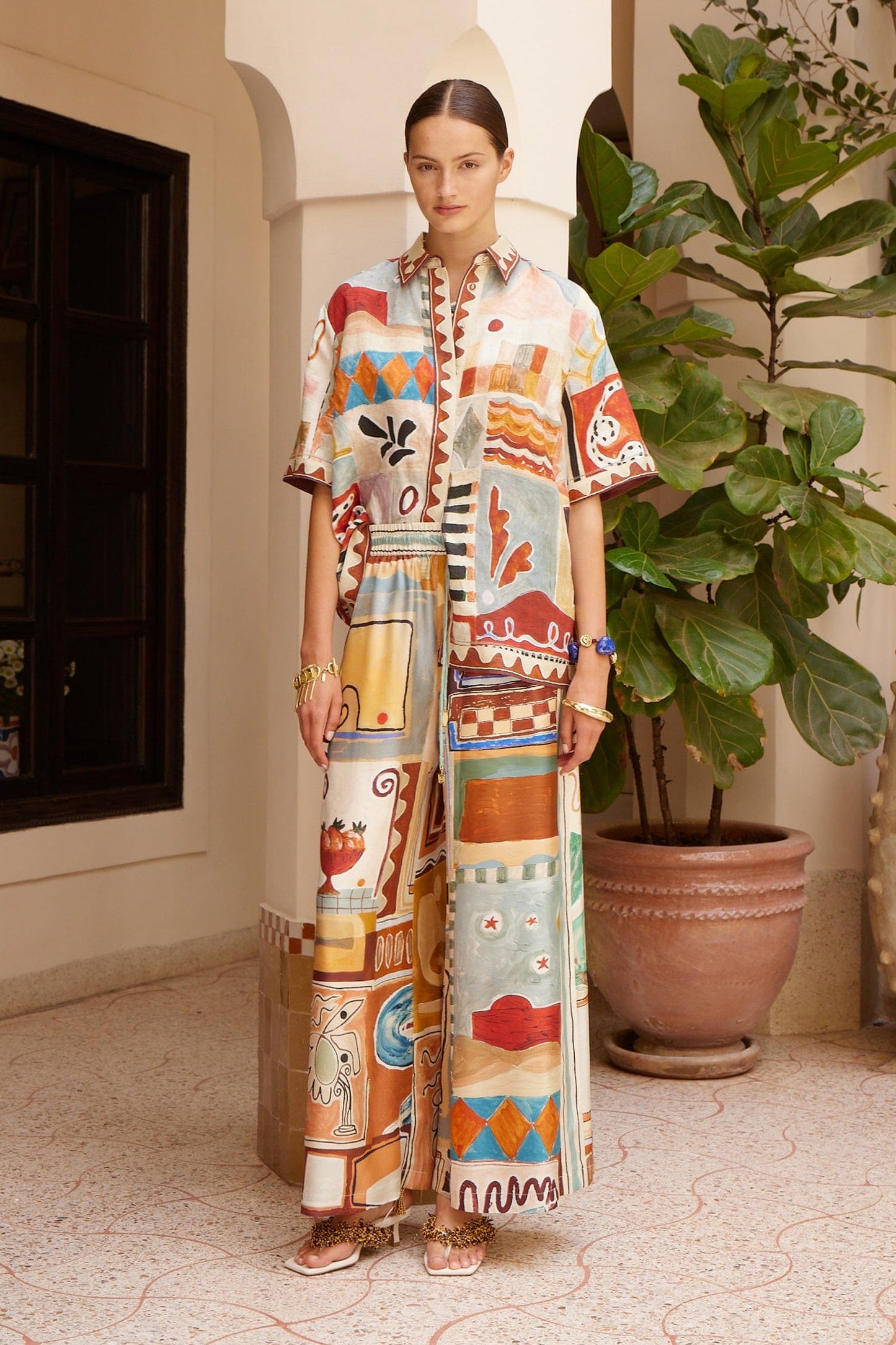 Alemais | Michelle Silk Pant - Multi