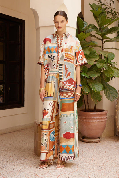 Alemais | Michelle Silk Pant - Multi