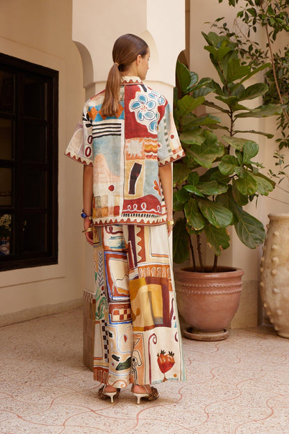 Alemais | Michelle Silk Pant - Multi