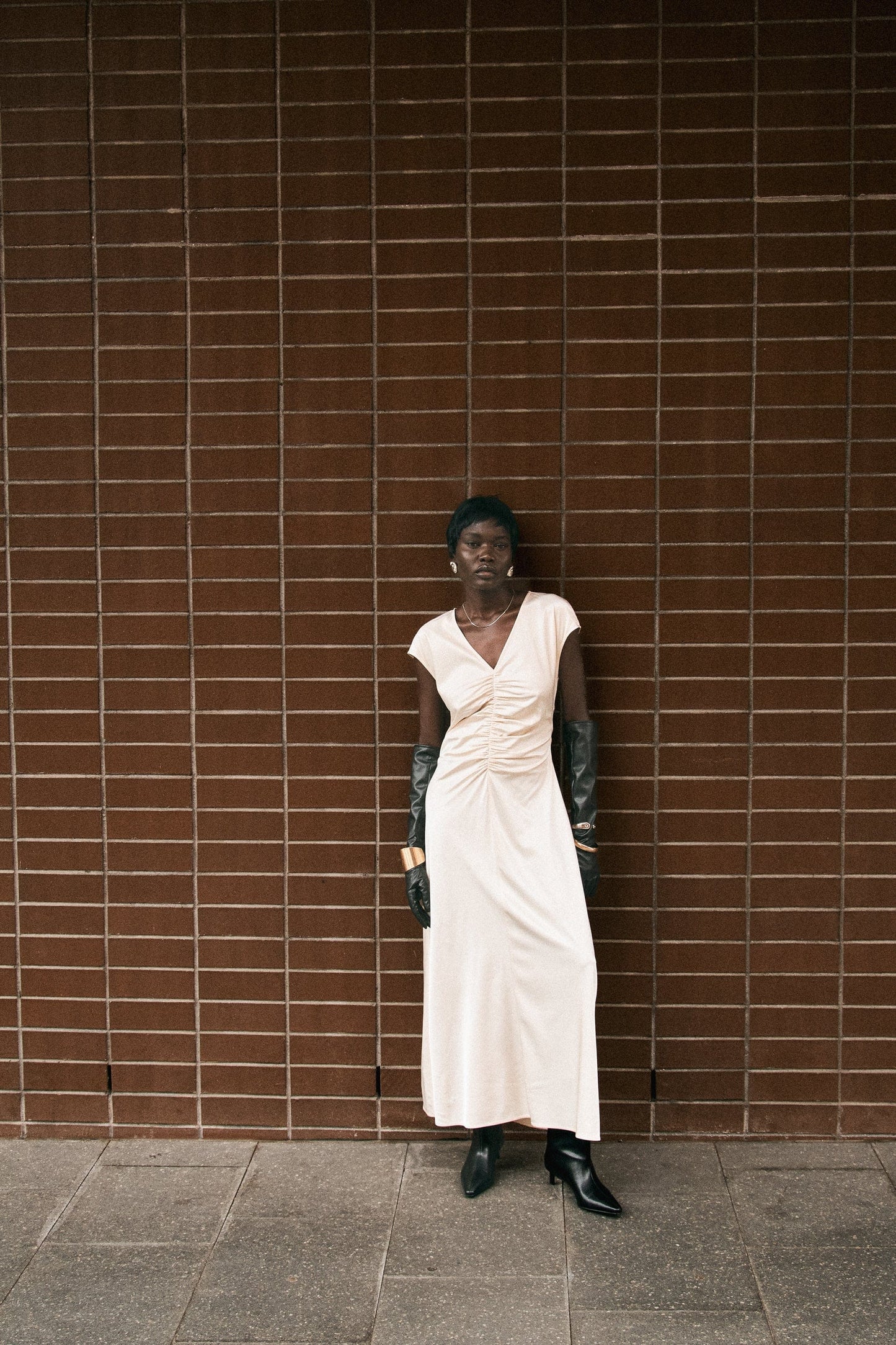 Third Form | Allure Gathered Tee Dress - Baby's Breath
