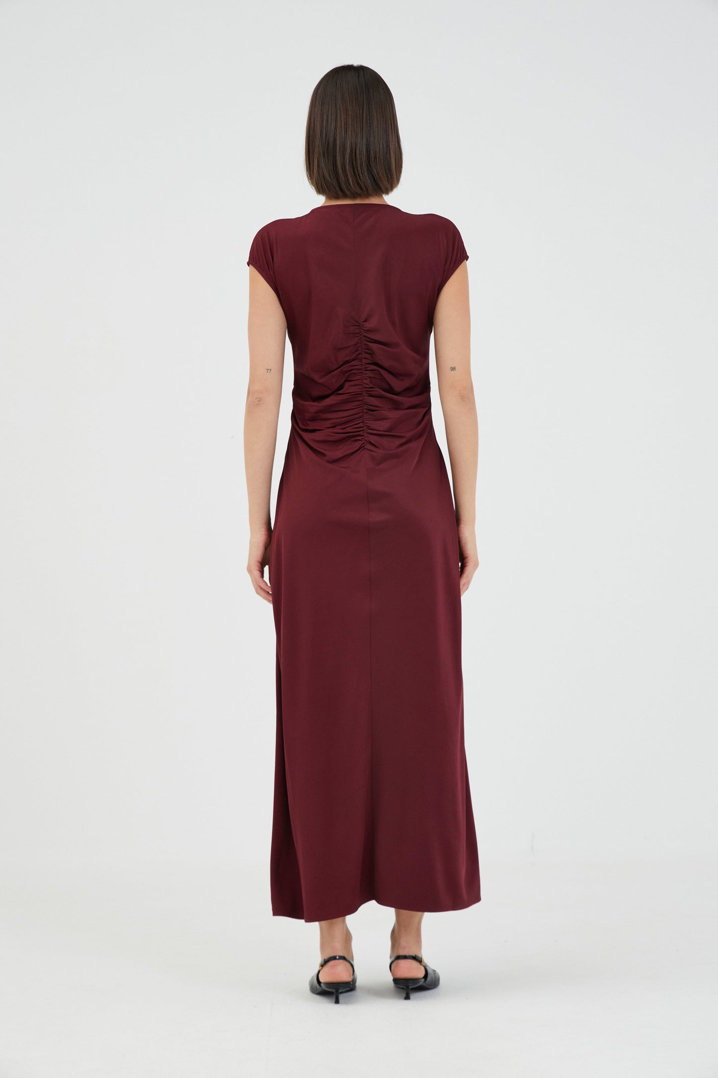 Third Form | Allure Gathered Tee Dress - Cabernet