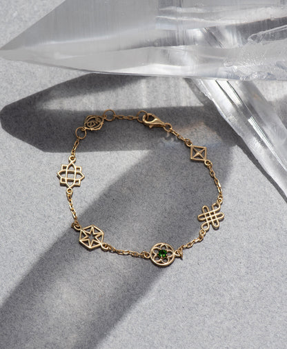 Zoe & Morgan | Aura Bracelet - Gold/Chrome Diopside