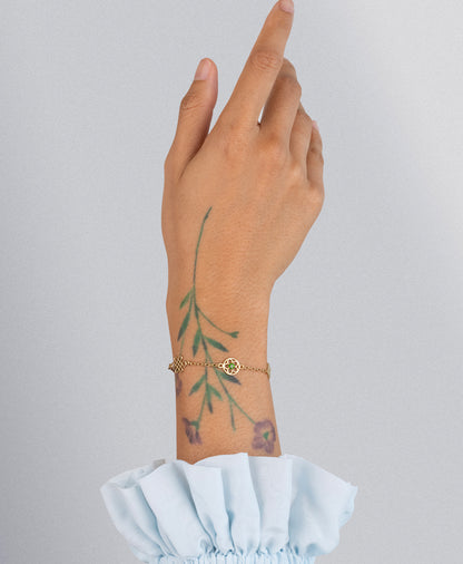 Zoe & Morgan | Aura Bracelet - Gold/Chrome Diopside