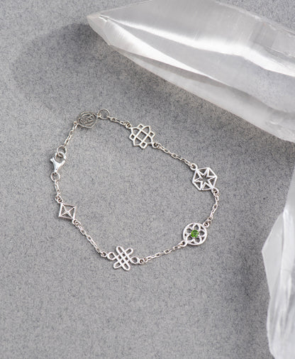 Zoe & Morgan | Aura Bracelet - Silver/Chrome Diopside