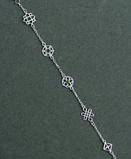 Zoe & Morgan | Aura Bracelet - Silver/Chrome Diopside