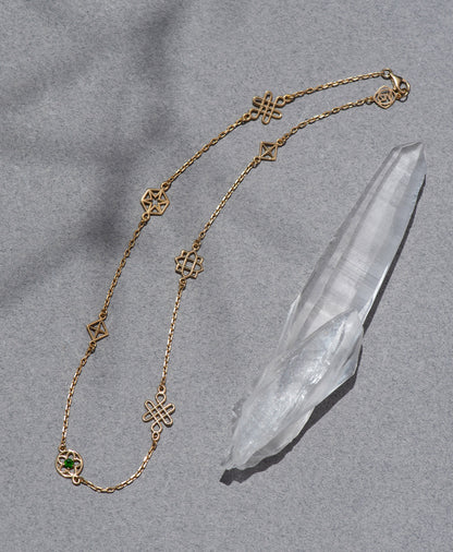 Zoe & Morgan | Aura Necklace - Gold/Chrome Diopside