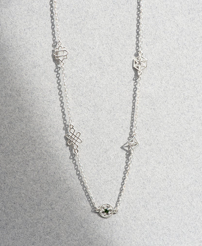 Zoe & Morgan | Aura Necklace - Silver/Chrome Diopside