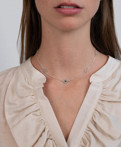 Zoe & Morgan | Aura Necklace - Silver/Chrome Diopside