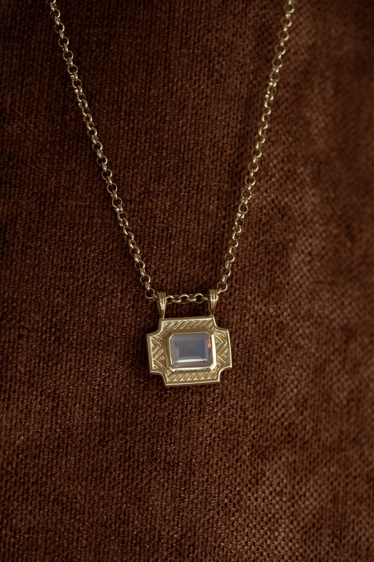 Zoe & Morgan | Ayla Necklace - Gold With Lavender Quartz