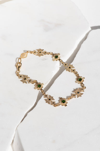 Zoe & Morgan | Ayllu Bracelet - Gold/Chrome Diopside