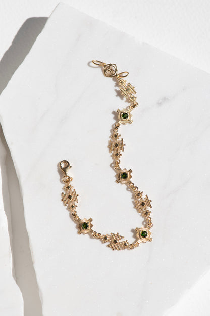 Zoe & Morgan | Ayllu Bracelet - Gold/Chrome Diopside