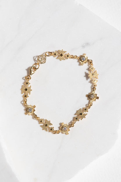 Zoe & Morgan | Ayllu Bracelet - Gold/White Zircon