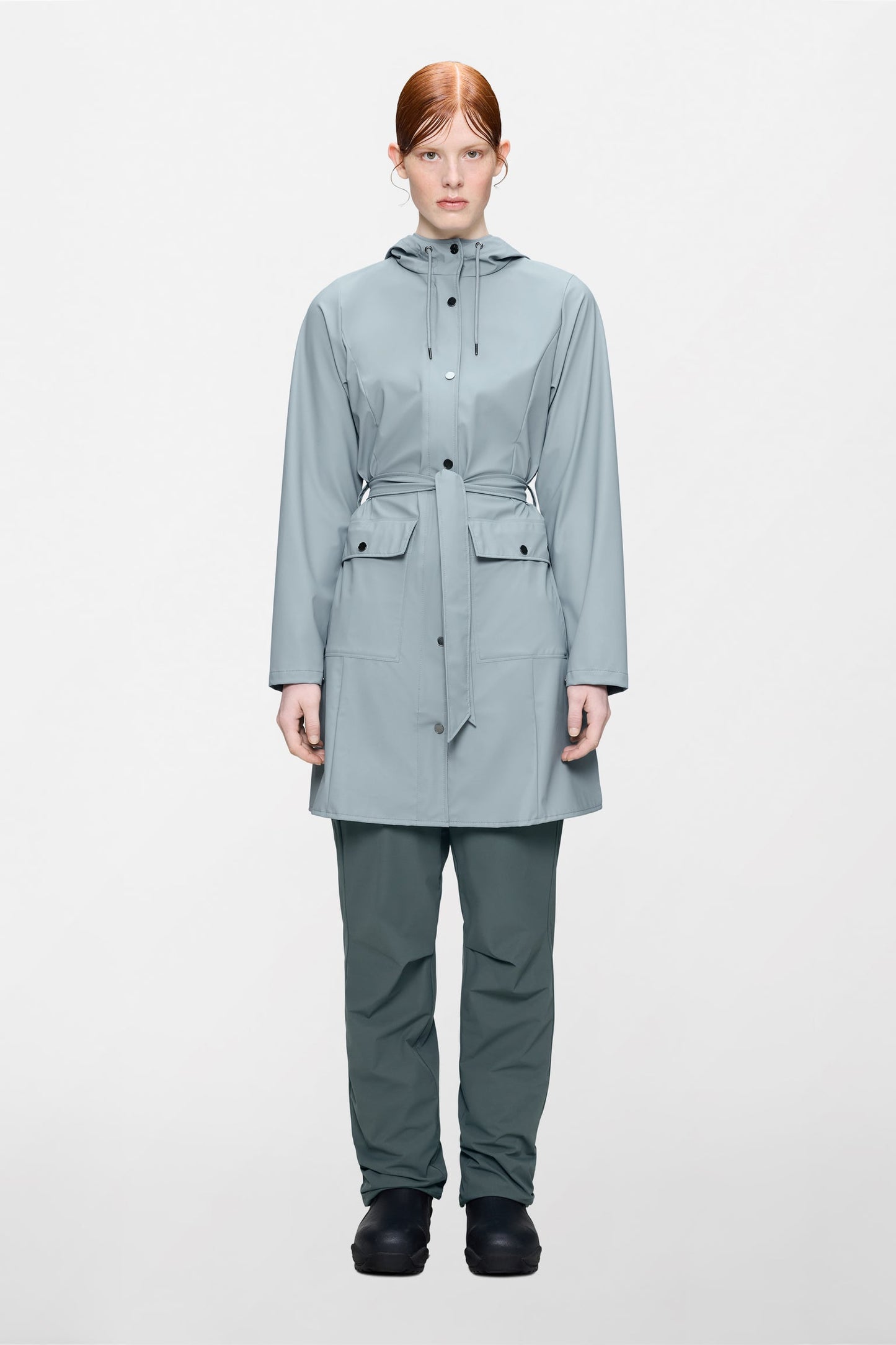 RAINS | Curve Long Jacket - Pool