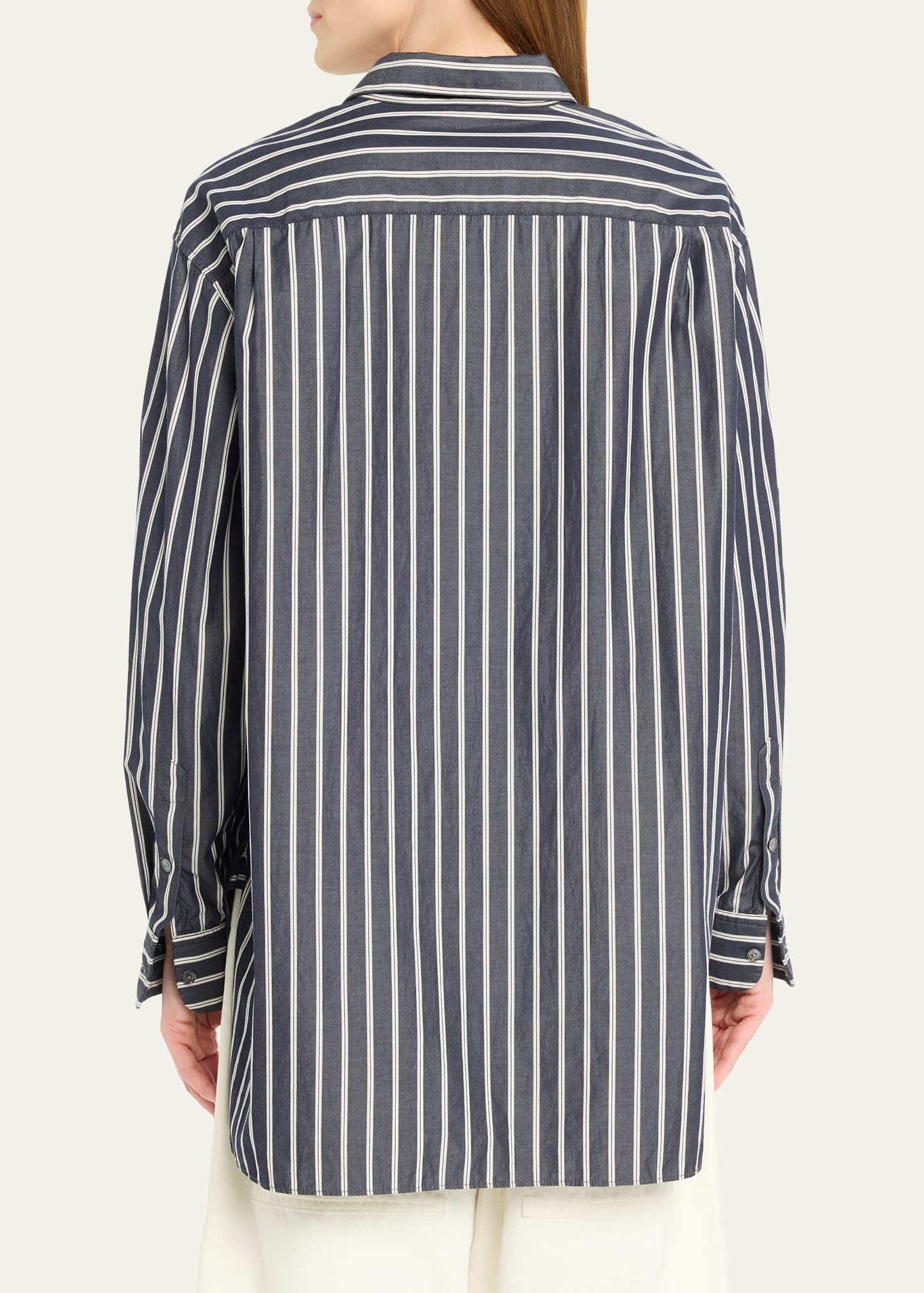 Nili Lotan | Yorke Shirt - Charcoal Stripe