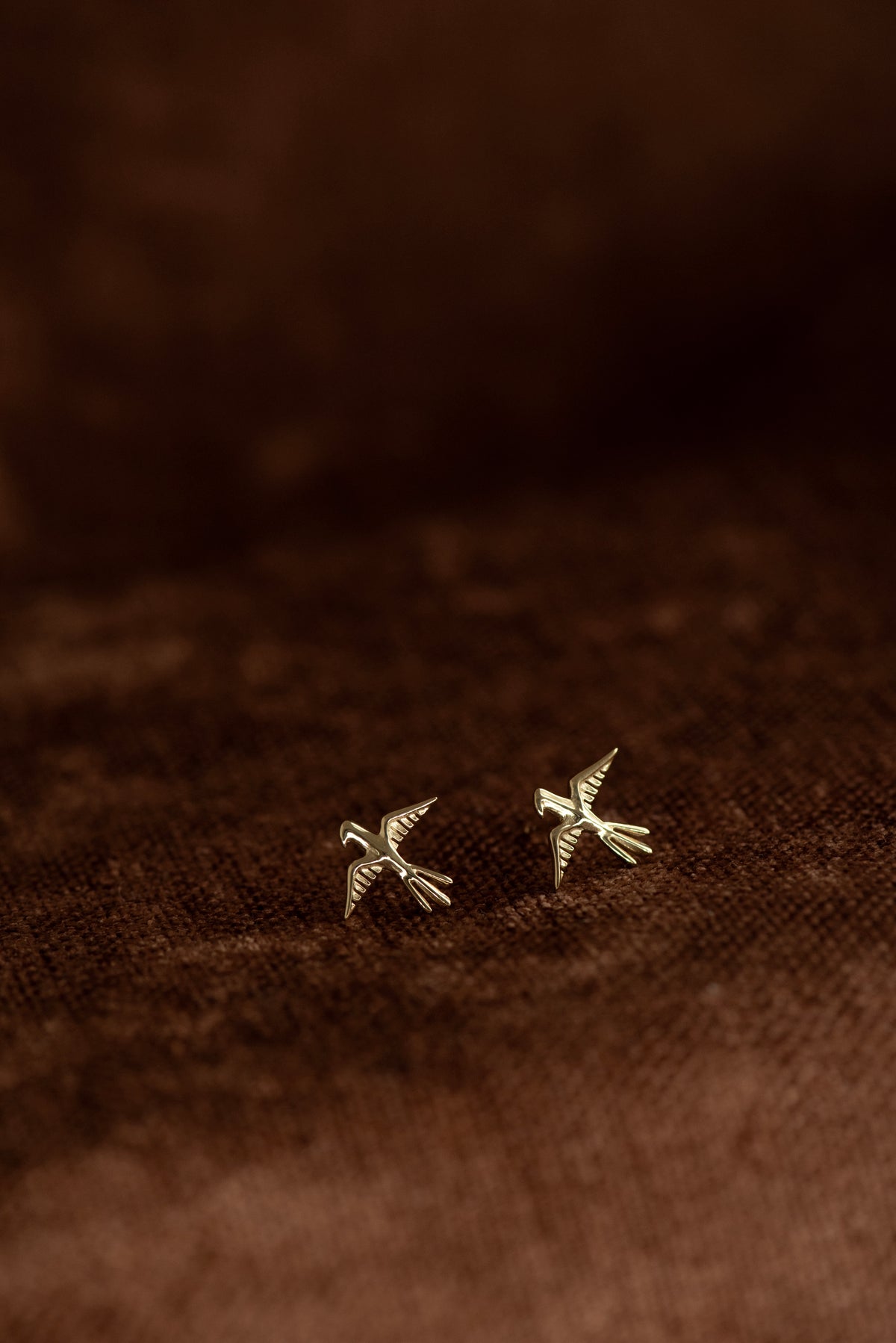 Zoe & Morgan | Birds Of A Feather Studs - Gold