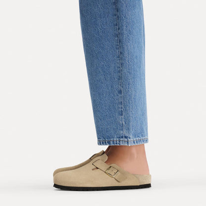 Birkenstock | Boston Exquisite Suede Regular - Taupe