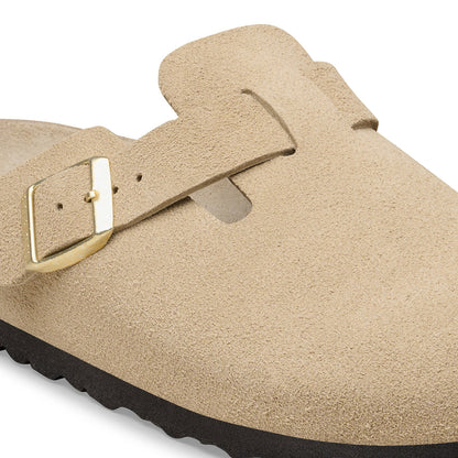 Birkenstock | Boston Exquisite Suede Regular - Taupe