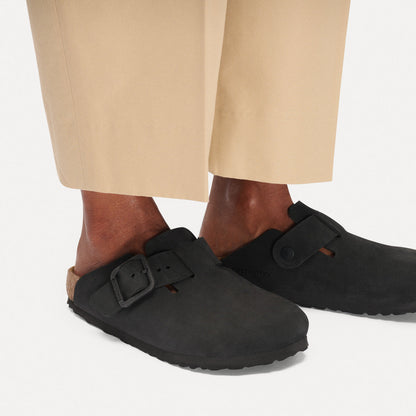 Birkenstock | Boston Wire Buckle Nubuck Regular - Black