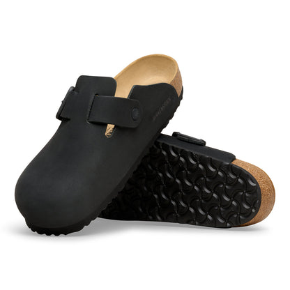 Birkenstock | Boston Wire Buckle Nubuck Regular - Black