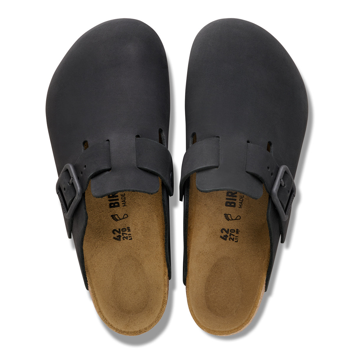 Birkenstock | Boston Wire Buckle Nubuck Regular - Black