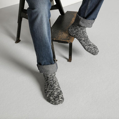 Birkenstock | Mens Cotton Slub Socks - Black/Grey